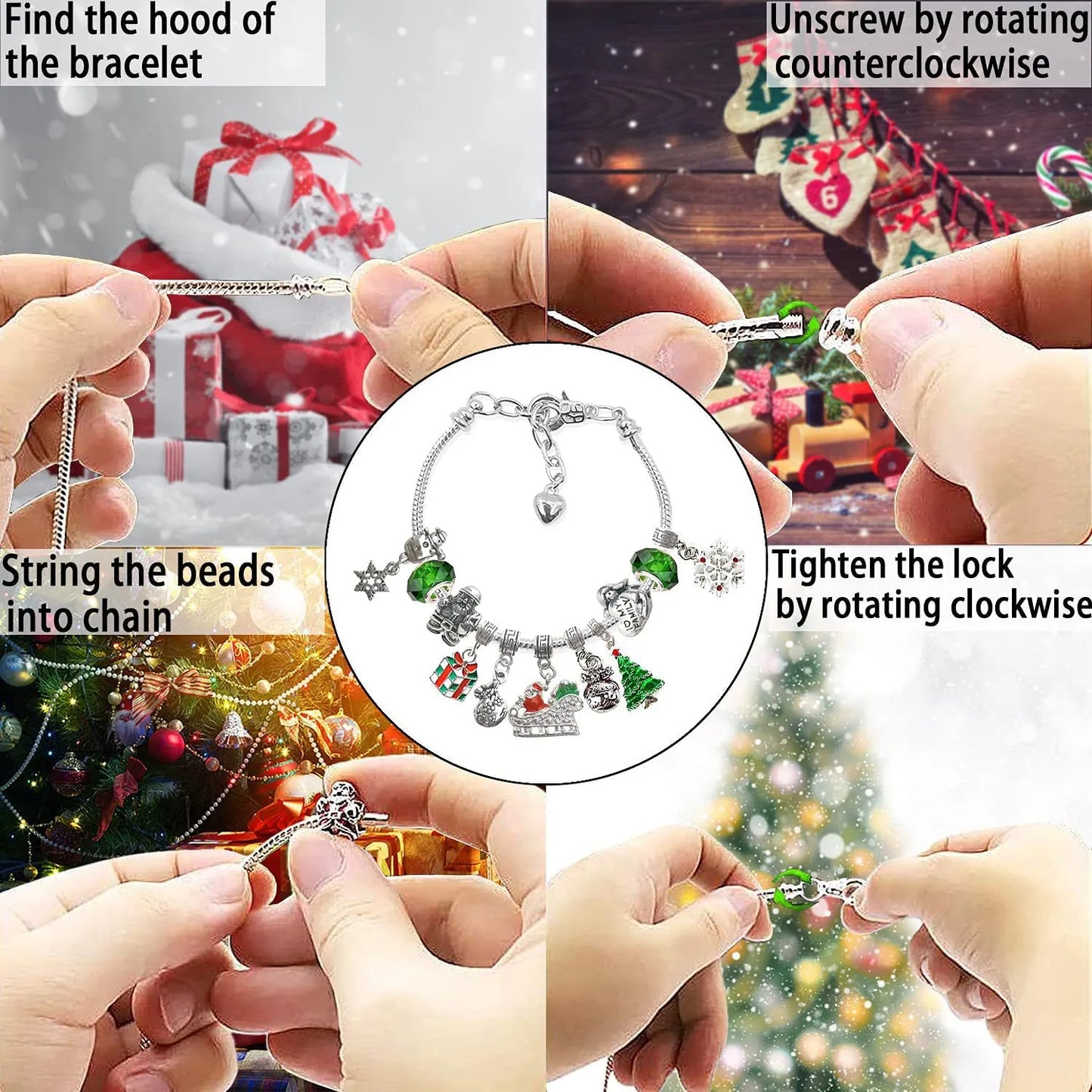 🔥Last Day 50% OFF🎄DIY CHRISTMAS ADVENT CALENDAR BRACELETS SET-Buy 2 Free Shipping