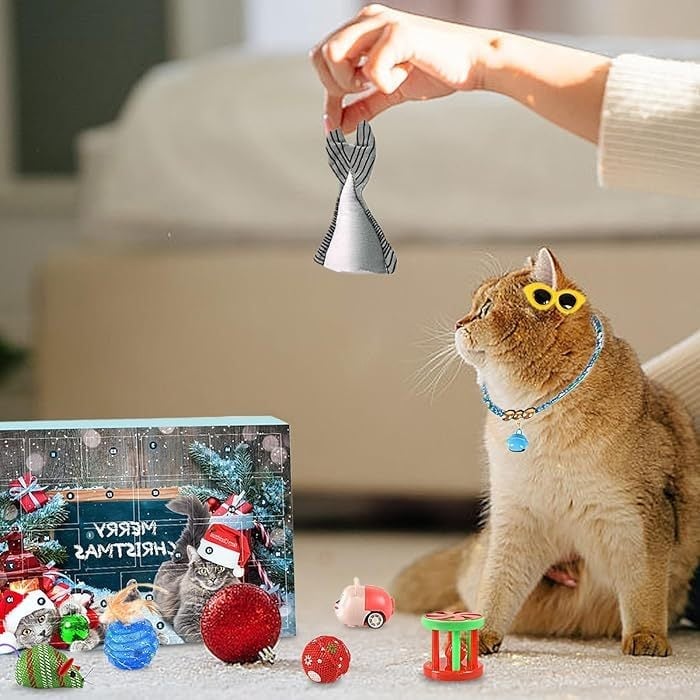 🔥LAST 48 HOURS 49% OFF - 🐱2024 CHRISTMAS COUNTDOWN CAT TOYS ADVENT CALENDAR