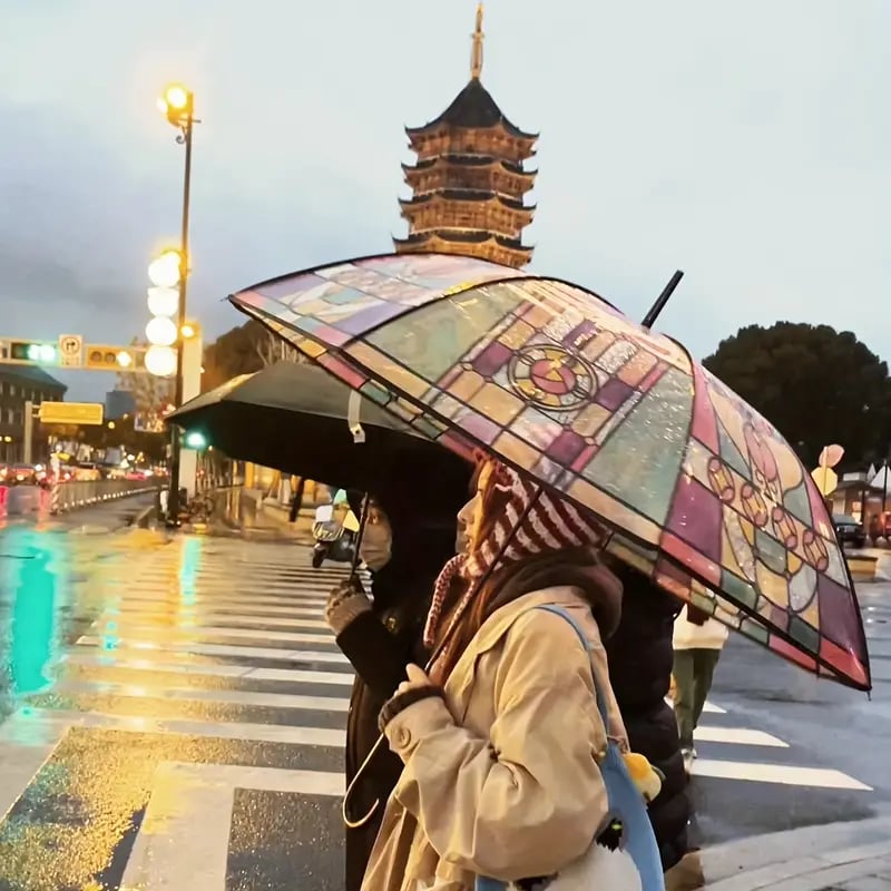 🔥This Week's Special Offer 49% OFF - Vintage Stained Glass Automatic Umbrella