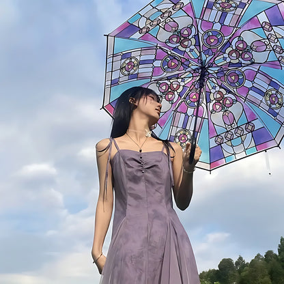 🔥This Week's Special Offer 49% OFF - Vintage Stained Glass Automatic Umbrella