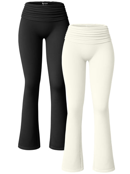 🔥This Week's Special Offer 49% OFF -Fold Over Flared Yoga Pants -Buy 2 Free shipping