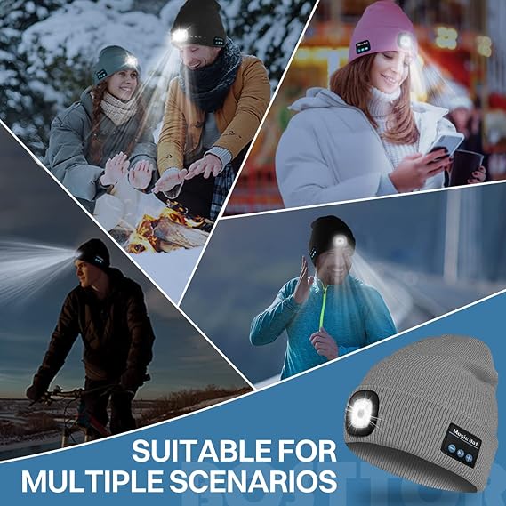 🎄Christmas Sales 60% OFF-2024 LED Bluetooth Beanie