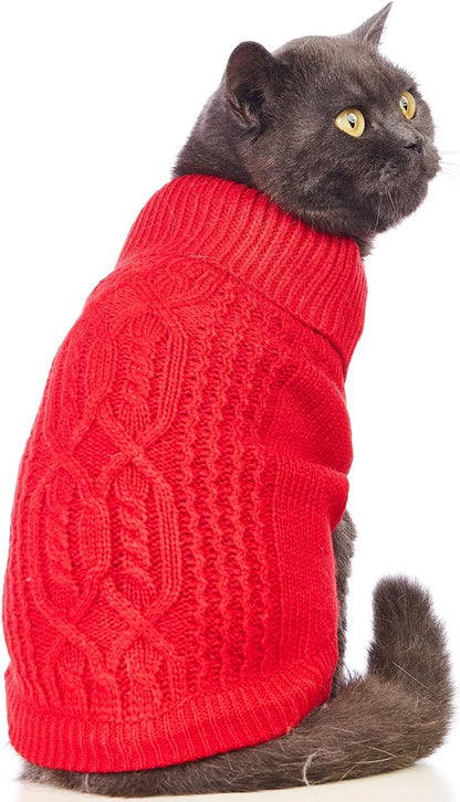 Knitted Sleeveless Cat Sweater