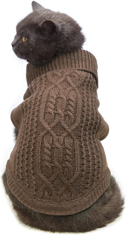 Knitted Sleeveless Cat Sweater