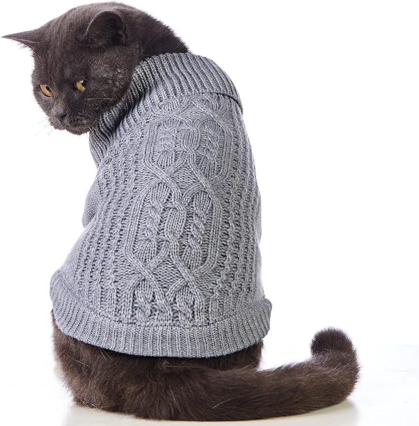 Knitted Sleeveless Cat Sweater