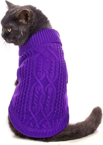 Knitted Sleeveless Cat Sweater