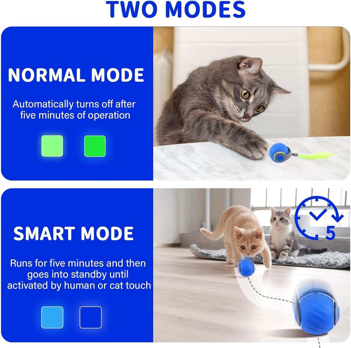 Interactive Rechargeable Cat Toy Ball