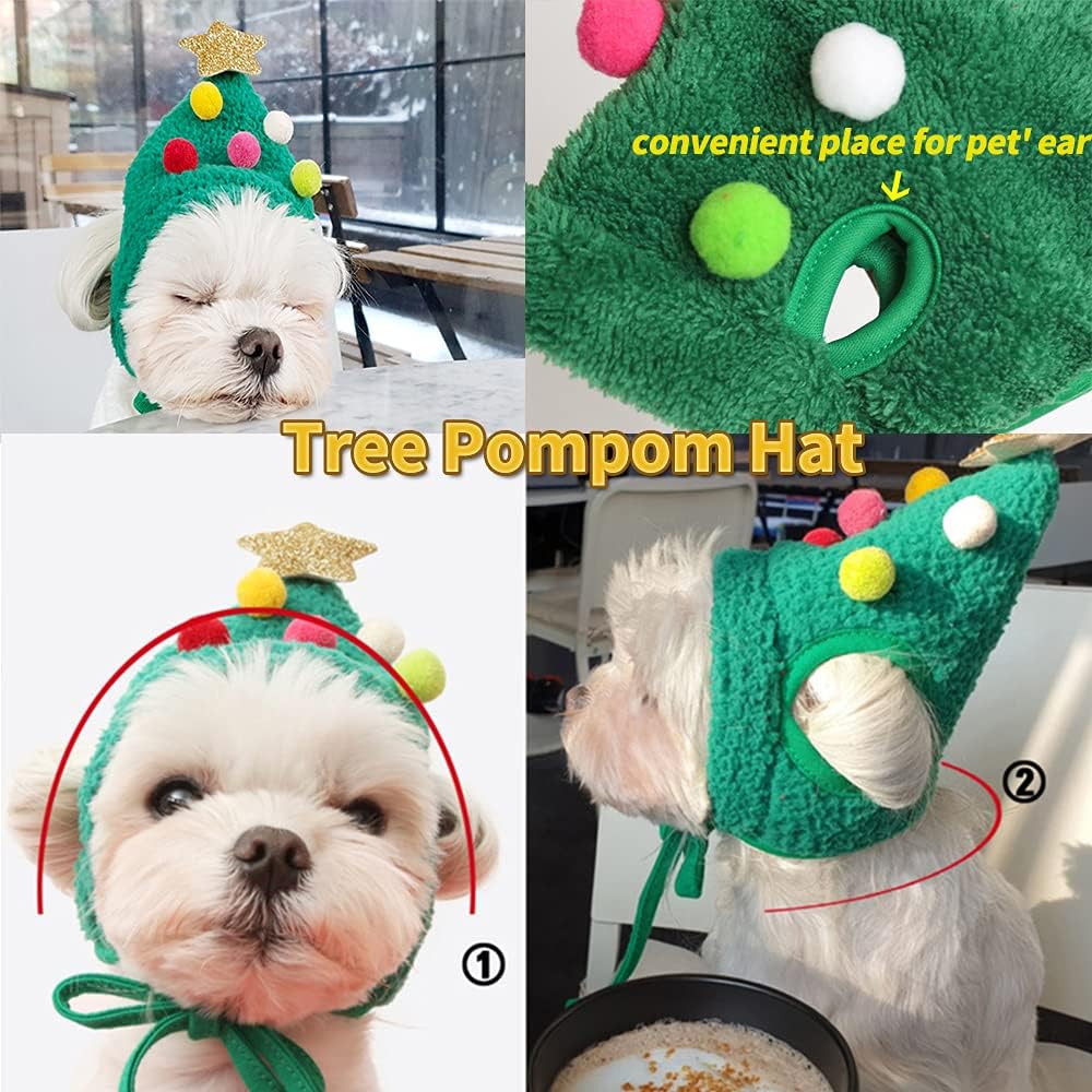 Adorable Christmas Tree Pom-Pom Hat