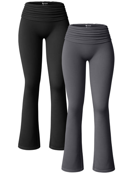 🔥This Week's Special Offer 49% OFF -Fold Over Flared Yoga Pants -Buy 2 Free shipping