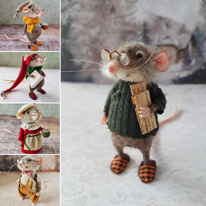 🎅Limited Edition Hot Sale 50% Off - Stuart Little Handmade Cute Needle Felted Mouse