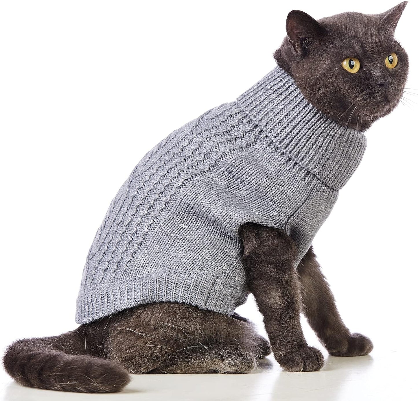 Knitted Sleeveless Cat Sweater