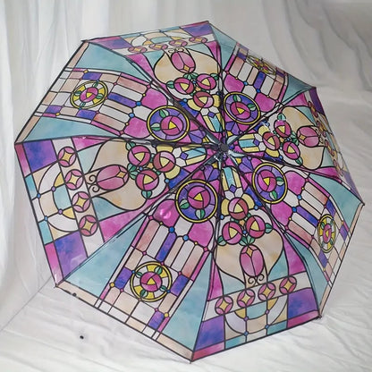 🔥This Week's Special Offer 49% OFF - Vintage Stained Glass Automatic Umbrella