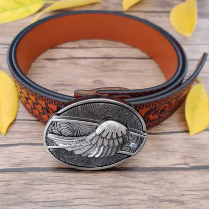 🎄Christmas Flash Sale-50% OFF-Genuine Leather Belt With Knife Buckle- Buy 2 Free Shipping