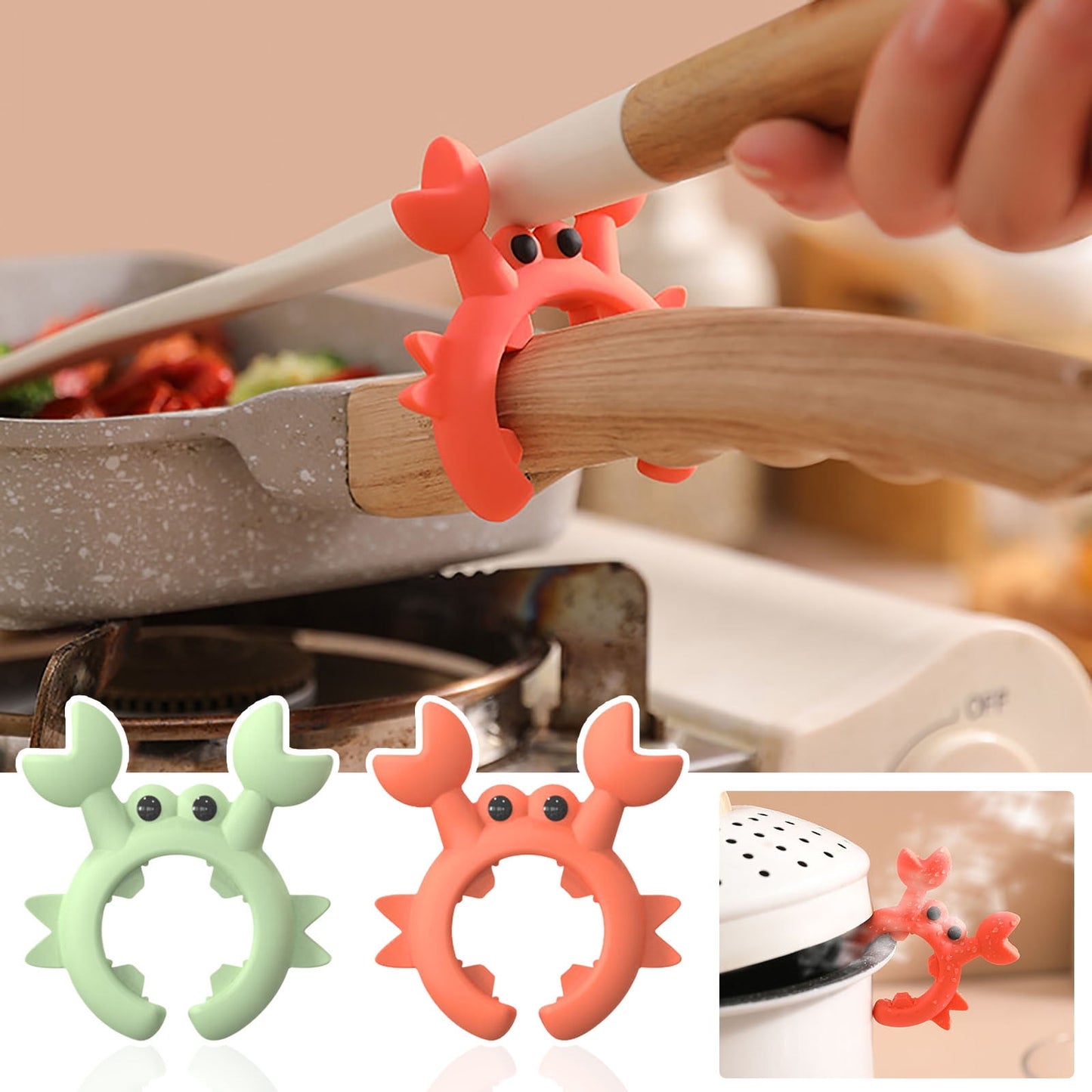 🔥This Week's Special Offer 49% OFF -Crab Silicone Utensil Rest