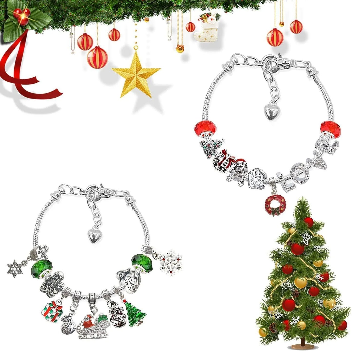 🔥Last Day 50% OFF🎄DIY CHRISTMAS ADVENT CALENDAR BRACELETS KIT-Buy 2 Free Shipping