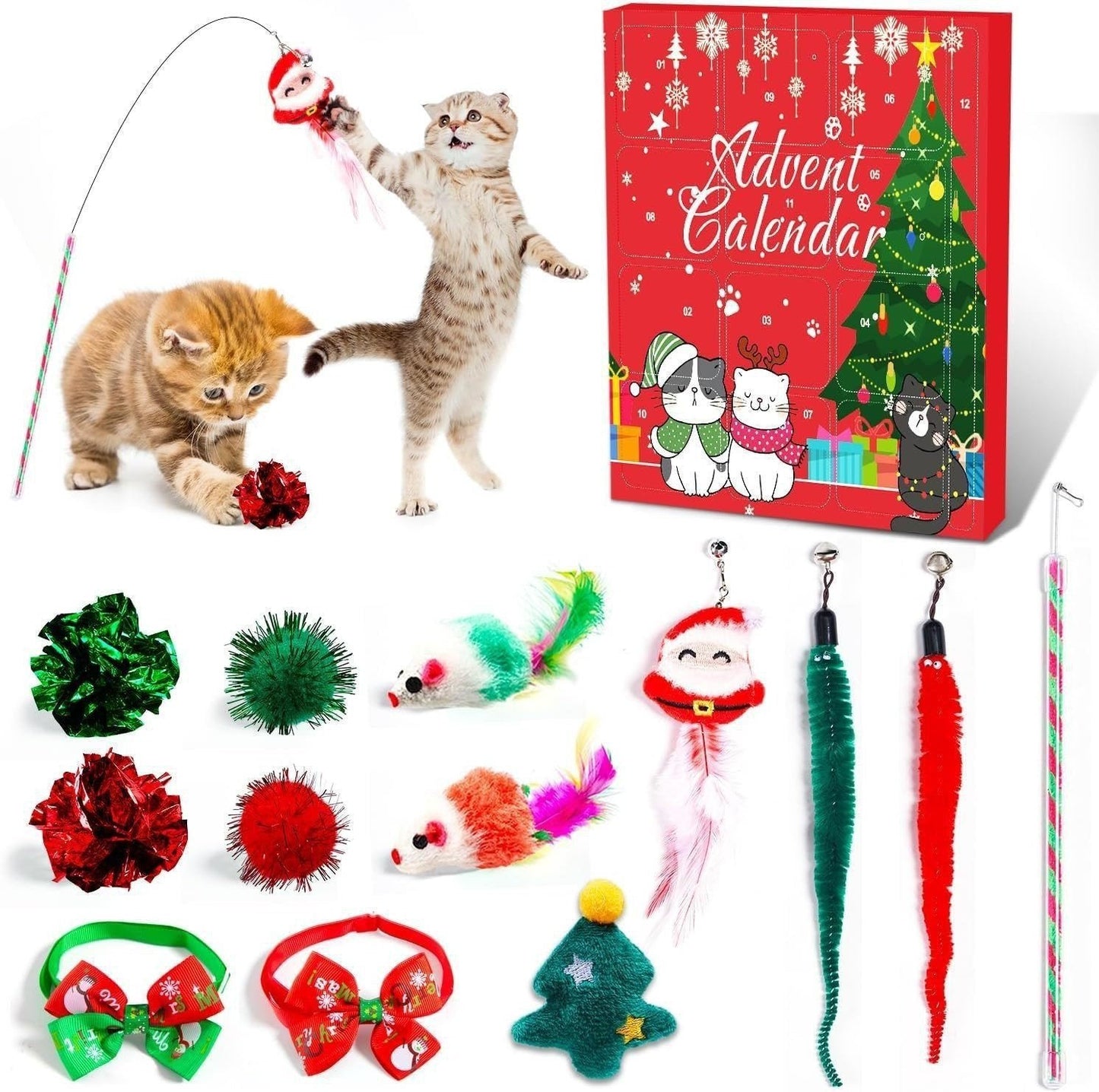 🔥LAST 48 HOURS 49% OFF - 🐱2024 CHRISTMAS COUNTDOWN CAT TOYS ADVENT CALENDAR