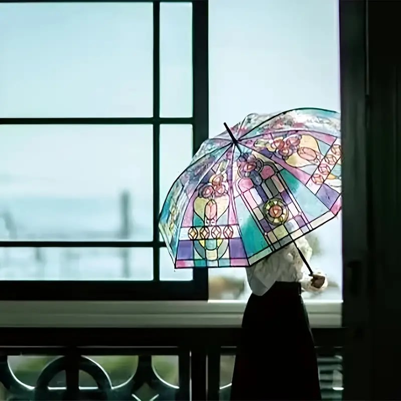 🔥This Week's Special Offer 49% OFF - Vintage Stained Glass Automatic Umbrella