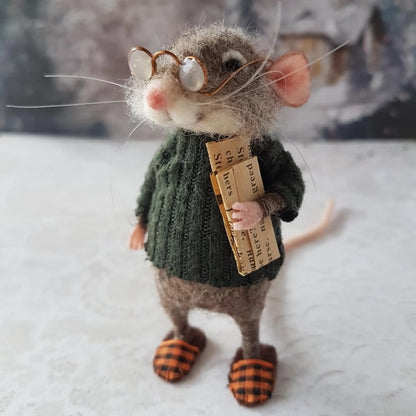 🎅Limited Edition Hot Sale 50% Off - Stuart Little Handmade Cute Needle Felted Mouse