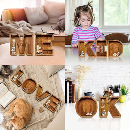 🔥Last Day Sale 49%OFF – Piggy Bank-Wood Gift For Kids-Buy 2 Free shipping