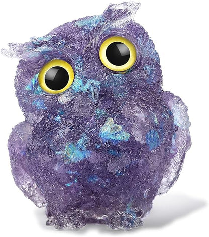 🎄Christmas Flash Sale-50% OFF-Handmade Natural Crystal Gemstone Owl