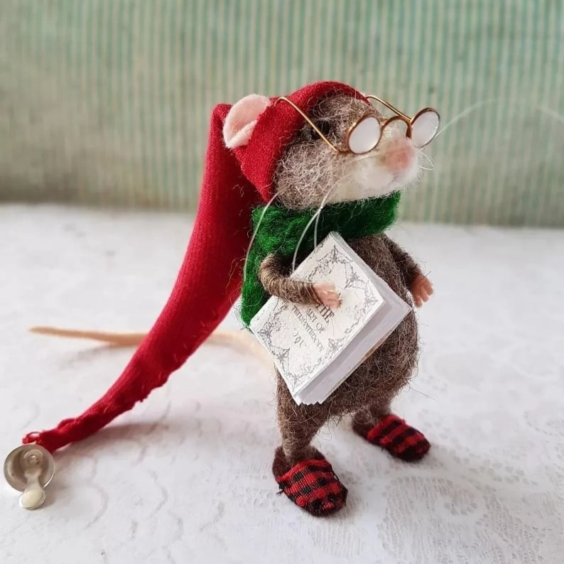 🎅Limited Edition Hot Sale 50% Off - Stuart Little Handmade Cute Needle Felted Mouse