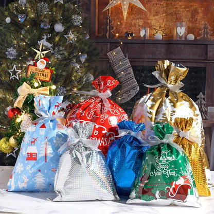 🎄Christmas Sales 49% OFF-Drawstring Christmas Gift Bags (Biodegradable)