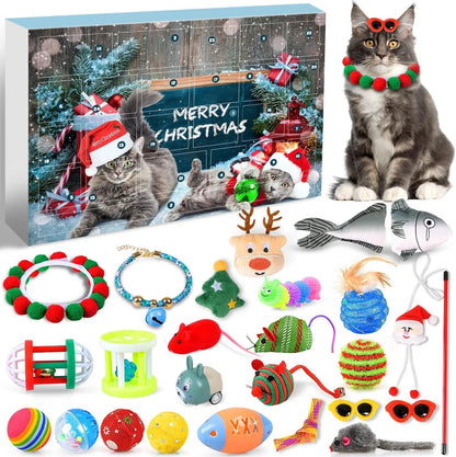 🔥LAST 48 HOURS 49% OFF - 🐱2024 CHRISTMAS COUNTDOWN CAT TOYS ADVENT CALENDAR